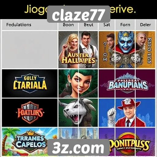 Comparativo de jogos populares disponíveis no Claze77