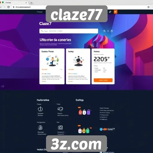 Análise da interface do usuário do site claze77